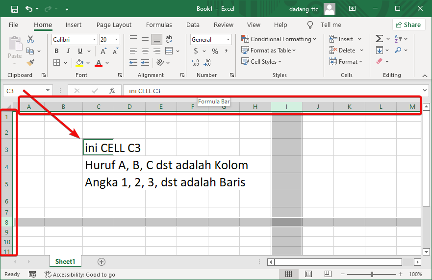 Lembar kerja Excel