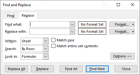Menu Replace di Excel