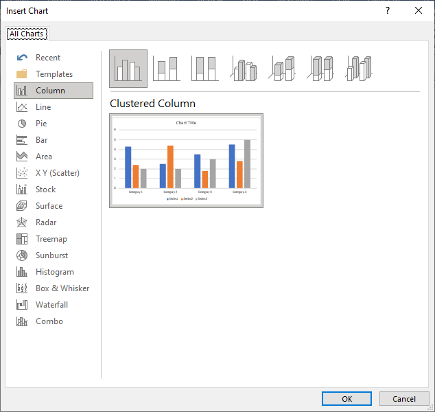 Window Chart di Word