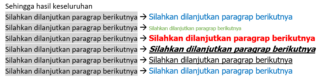 Hasil gabungan