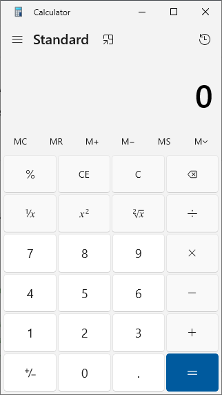Windows Calculator standard mode for kids